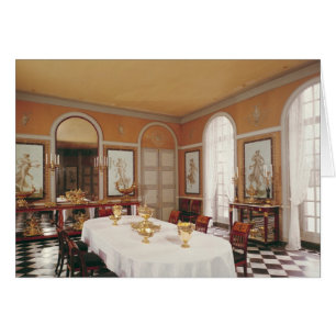 View of the dining room cards