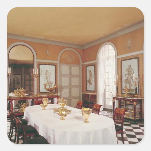 View of the dining room square sticker (Front)