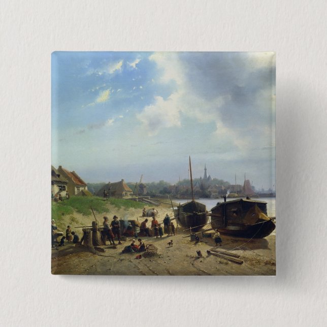 View of the Dutch Coast Button (Front)