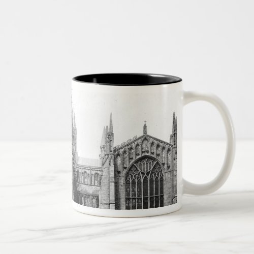 View of the east facade and the choir c1321_40 Two_Tone coffee mug