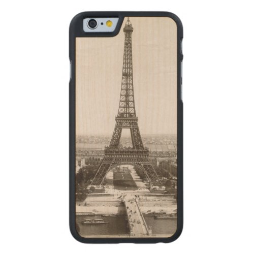 View Of The Eiffel Tower 1900 Carved Maple iPhone 6 Slim Case