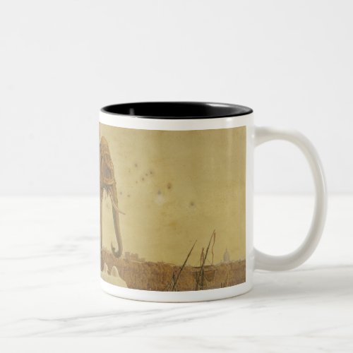 View of the Elephant Fountain Two_Tone Coffee Mug