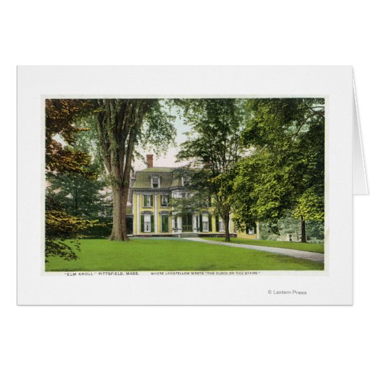 View of the Elm Knoll, Longfellow Resided Here Cards (Front Horizontal)