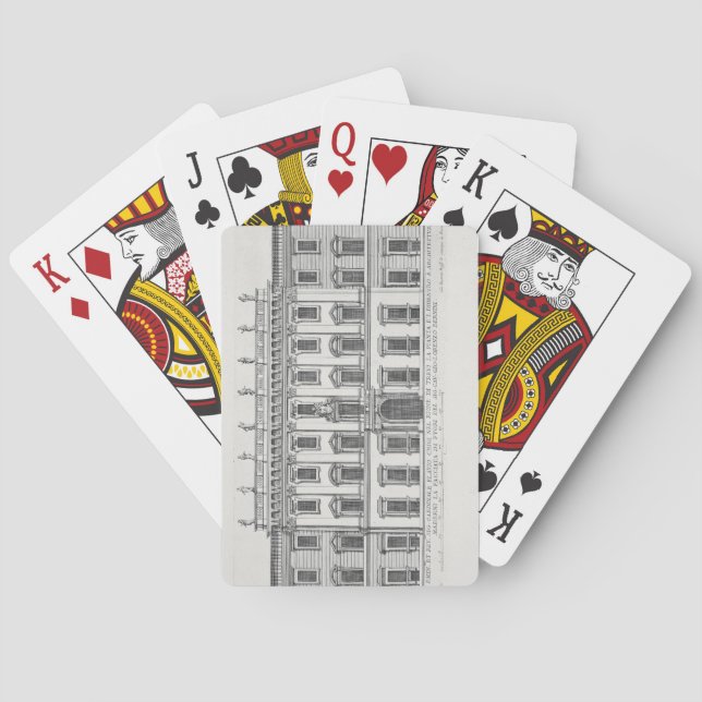 View of the facade of Palazzo Chigi, Rome, Poker Cards (Back)