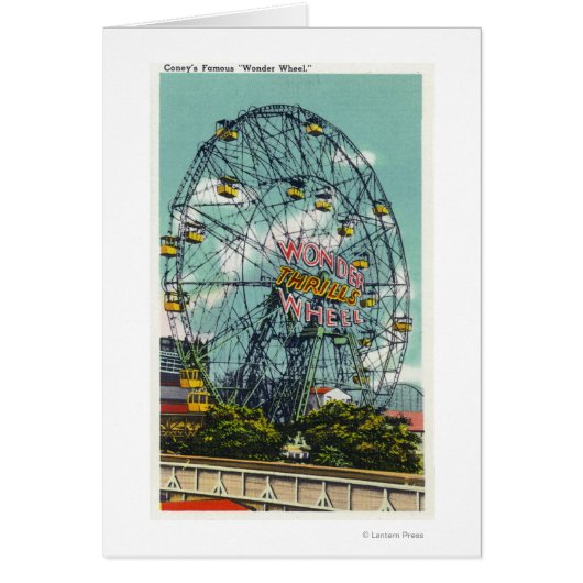 View of the Famous Wonder Ferris Wheel Cards (Front)