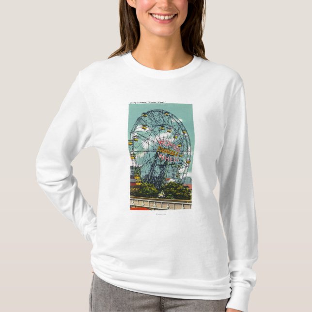View of the Famous Wonder Ferris Wheel T-Shirt (Front)