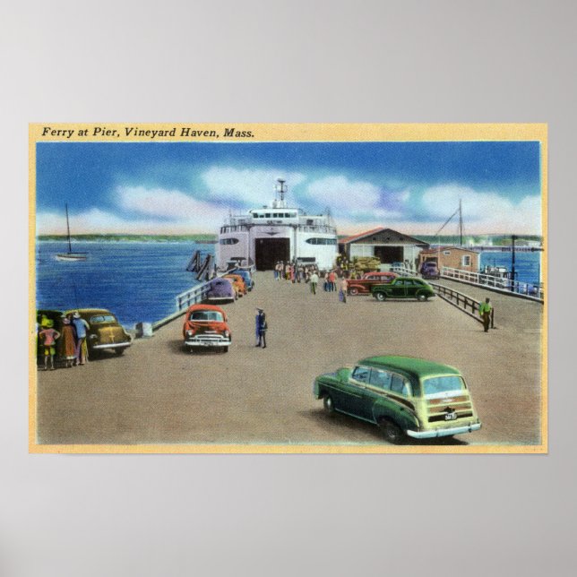 View of the Ferry at the Pier Poster (Front)