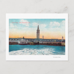 View of the Ferry Slips and Tower Postcard