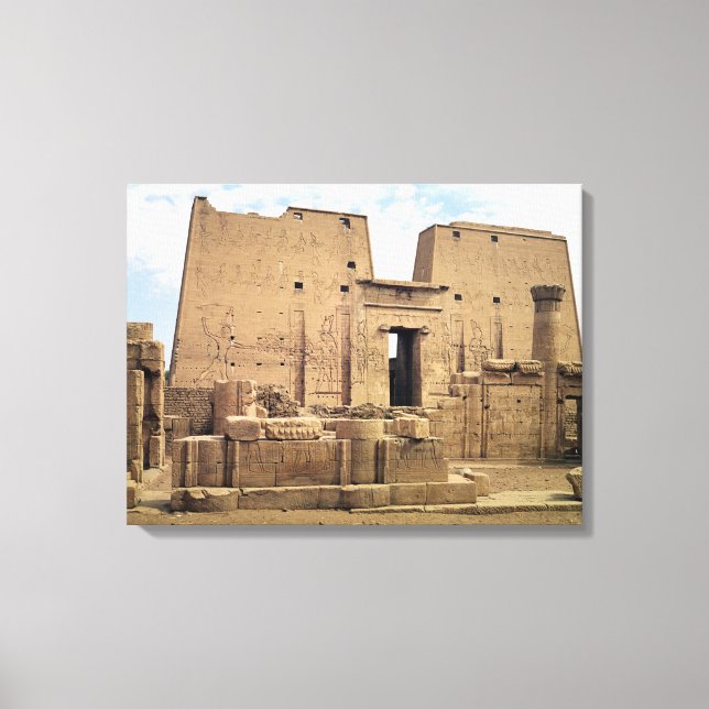 View of the first pylon of the Temple of Horus Canvas Print (Front)