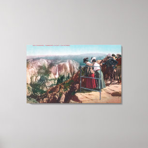 View of the Fissures and Yosemite Valley Canvas Print