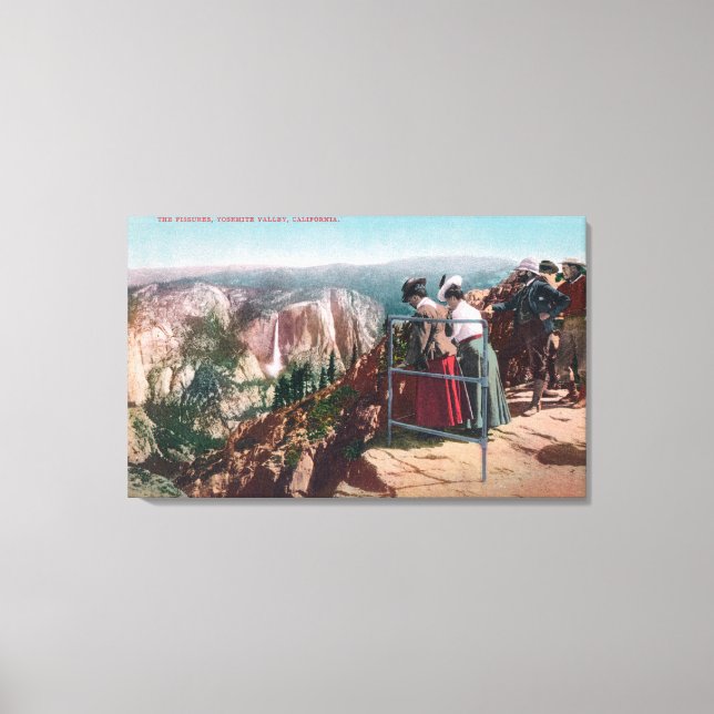 View of the Fissures and Yosemite Valley Canvas Print (Front)