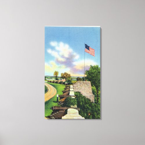 View of the Flag Bastion and South Wall Canvas Print