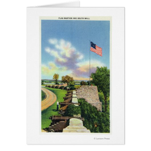 View of the Flag Bastion and South Wall Cards (Front)