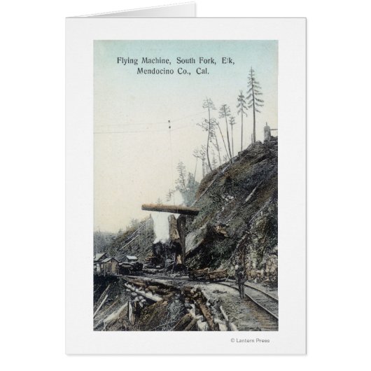 View of the Flying Maching, South ForkElk, CA Cards (Front)