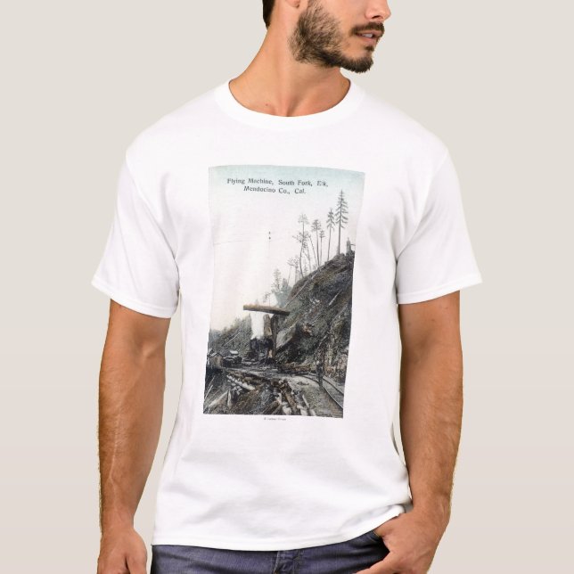 View of the Flying Maching, South ForkElk, CA T-Shirt (Front)