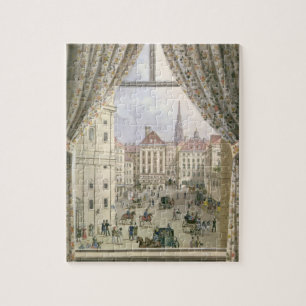 View of the Freyung, Vienna, 1825 (gouache on pape Jigsaw Puzzle