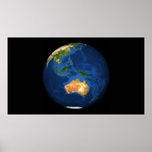 View of the full Earth showing Indonesia Ocean Poster