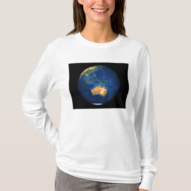 View of the full Earth showing Indonesia, Ocean T-Shirt (Front)