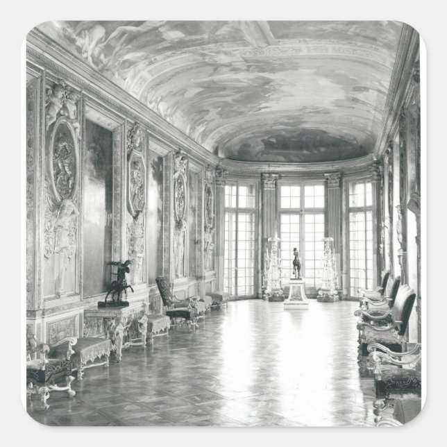 View of the Galerie d'Hercule, designed in 1640 Square Sticker (Front)