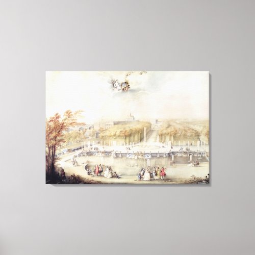 View of the Gardens and the Chateau of Versailles Canvas Print