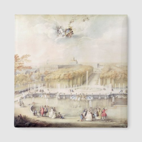 View of the Gardens and the Chateau of Versailles Magnet