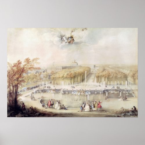 View of the Gardens and the Chateau of Versailles Poster