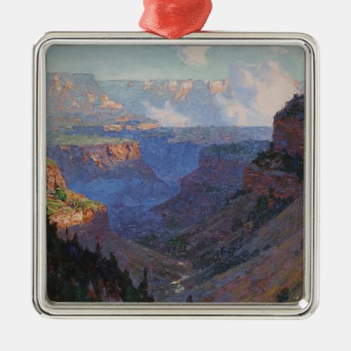 View of the Grand Canyon by EH Potthast Metal Ornament