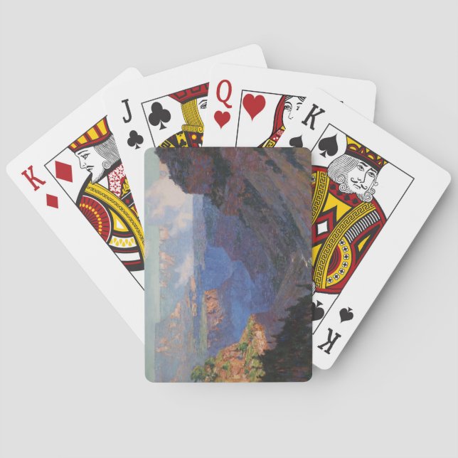 View of the Grand Canyon (by E.H. Potthast) Poker Cards (Back)