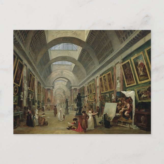 View of the Grand Gallery of the Louvre, 1796 Postcard (Front)