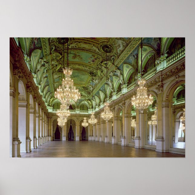 View of the Grande Salle des Fetes, after 1871 Poster (Front)
