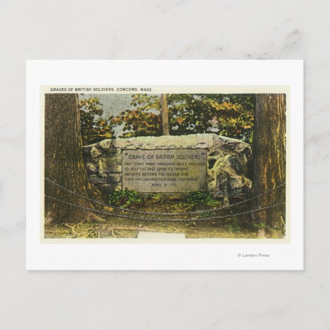 View of the Grave of British Soldiers Postcard (Front)