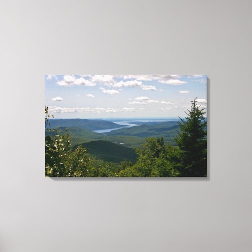 View of The Great Sacandaga Lake from Mt Hadley  Canvas Print