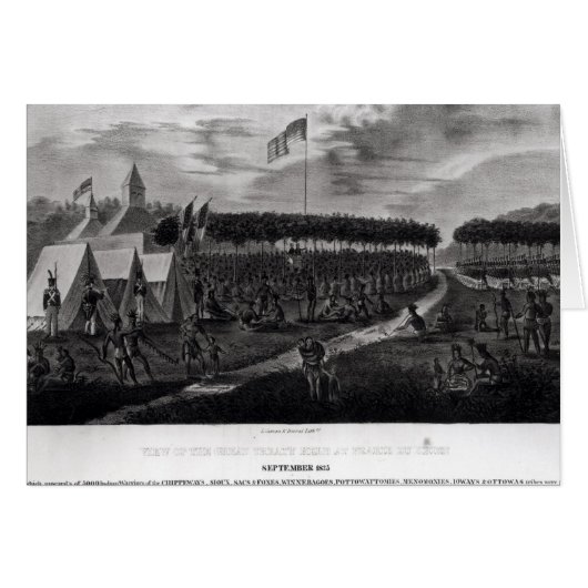 View of the Great Treaty Held at Prairie du Cards (Front Horizontal)
