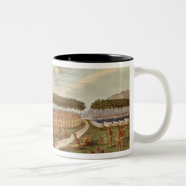 View of the Great Treaty Held at Prairie du Two-Tone Coffee Mug (Right)