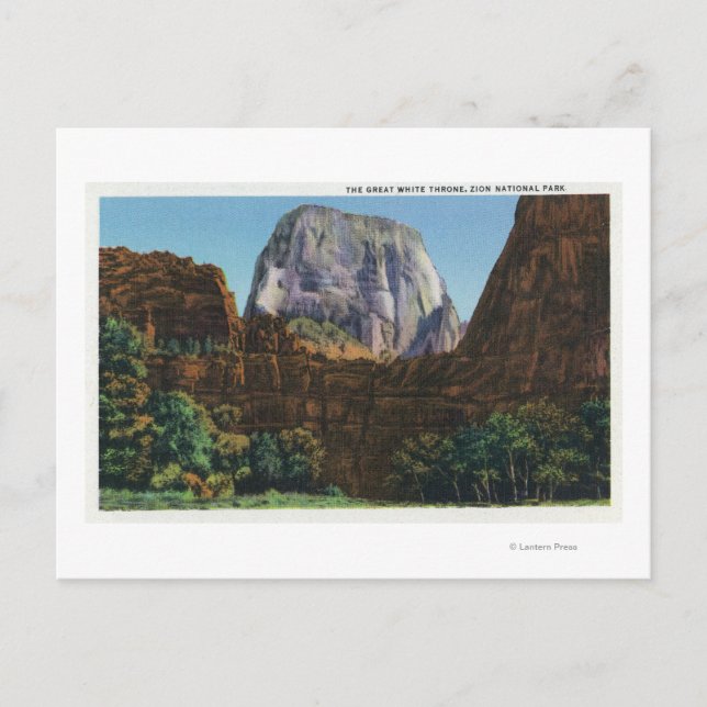 View of the Great White Throne Postcard (Front)