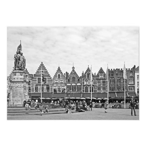 View of the Grote Markt in Bruges Photo Print