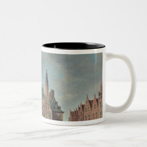 View of the Grote Markt in Haarlem Two_Tone Coffee Mug