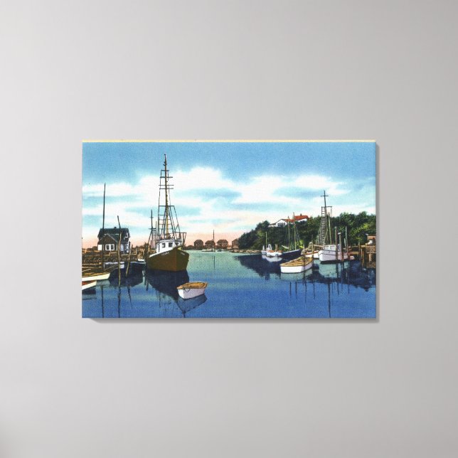 View of the Harbor, Martha's Vineyard Canvas Print (Front)