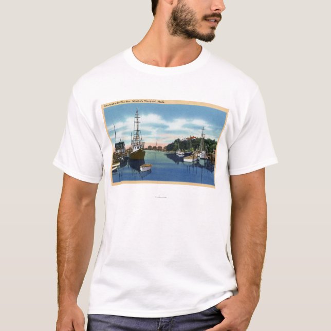 View of the Harbor, Martha's Vineyard T-Shirt (Front)