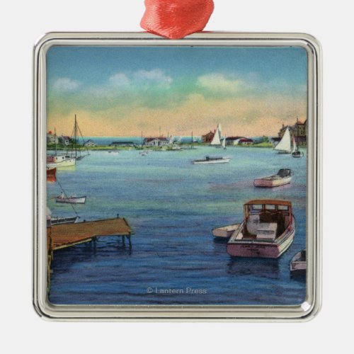 View of the Harwichport Wychmere Harbor Metal Ornament