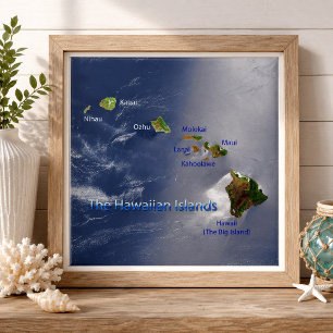 View of the Hawaiian Islands Ceramic Tile