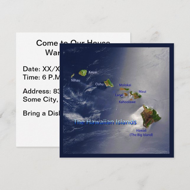 View of the Hawaiian Islands Invitation (Front/Back)