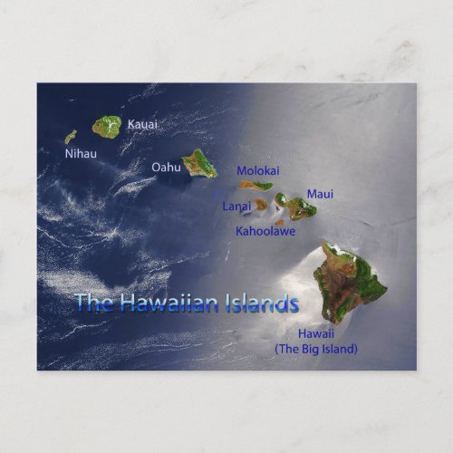 View of the Hawaiian Islands Postcard