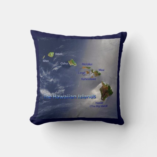 View of the Hawaiian Islands Throw Pillow
