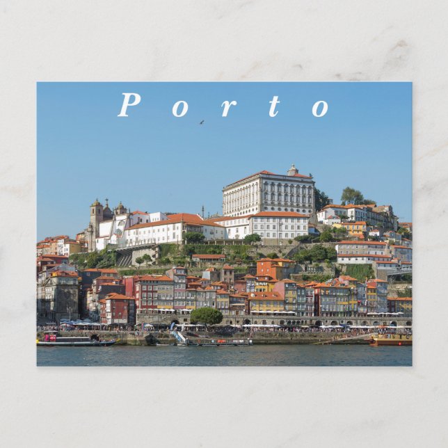 View of the historical part of Porto. Postcard (Front)