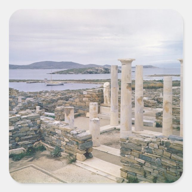 View of the House of Cleopatra Square Sticker (Front)