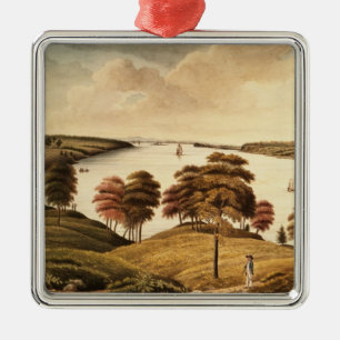 View of the Hudson River from Fort Knyphansen Metal Ornament