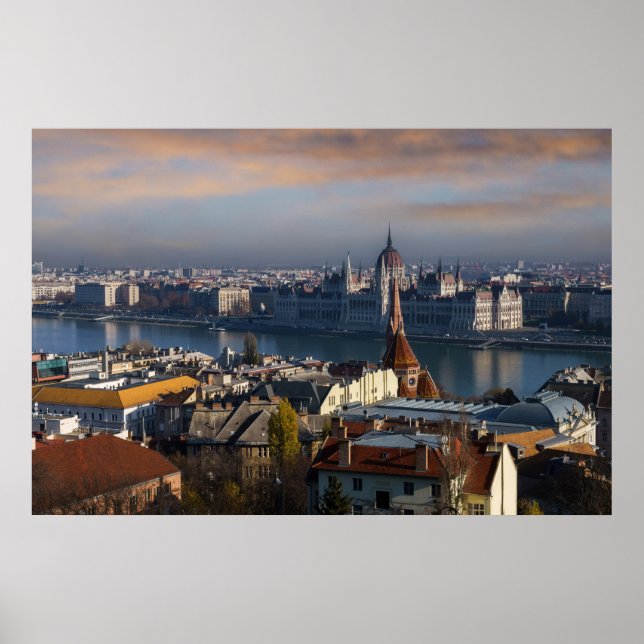 View of the Hungarian Parliament Building Poster (Front)