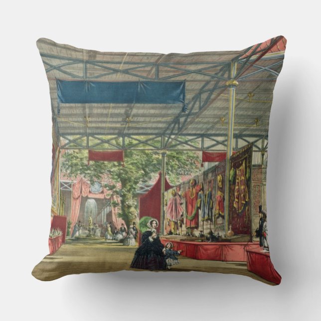 View of the India section of the Great Exhibition Throw Pillow (Front)