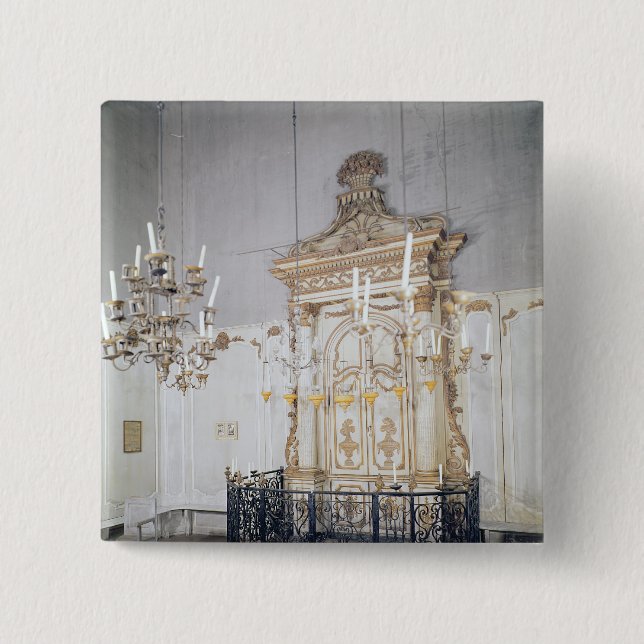 View of the interior of the Cavaillon Pinback Button (Front)